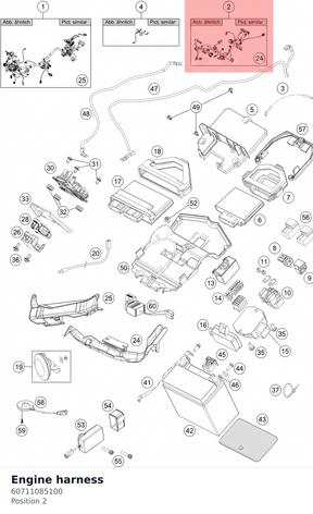 Diagram preview: Engine harness (60711085100)