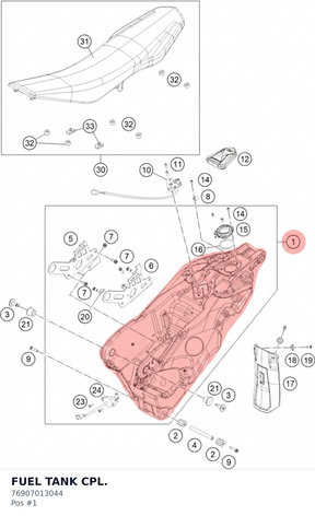 Diagram preview: FUEL TANK CPL. (76907013044)