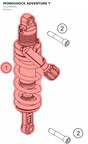 Diagram preview: MONOSHOCK ADVENTURE T (01187M2401)
