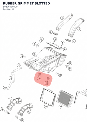 Diagram preview: RUBBER GRIMMET SLOTTED (50206020000)