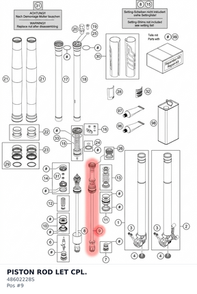Diagram preview: PISTON ROD LET CPL. (48602228S)