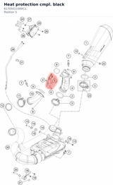 Diagram preview: Heat protection cmpl. black (61705011000C1)