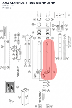 Diagram preview: AXLE CLAMP L/S + TUBE D48MM 35MM (48601712S1)