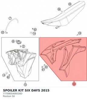 Diagram preview: SPOILER KIT SIX DAYS      2015 (7770805400028D)