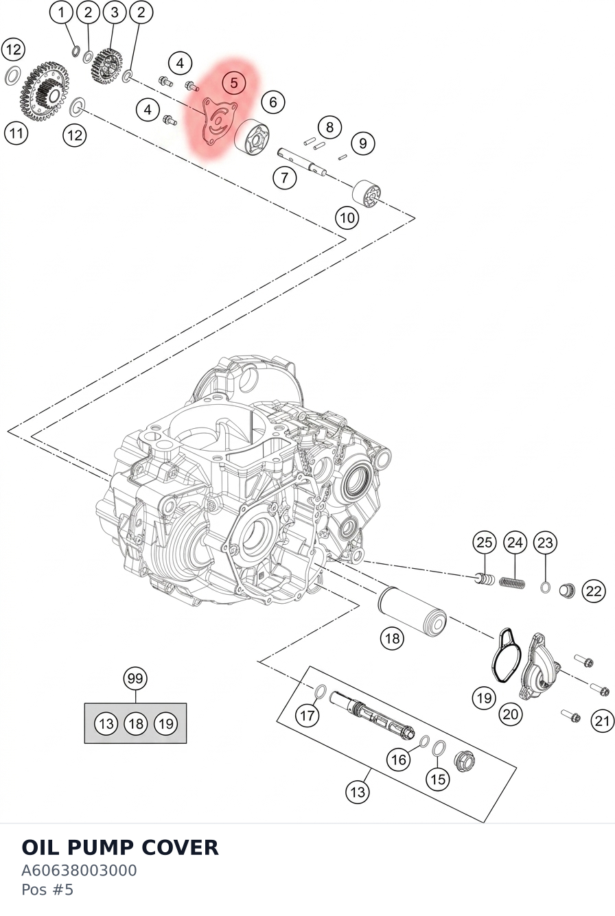 Diagram preview: OIL PUMP COVER (A60638003000)