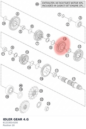 Diagram preview: IDLER GEAR 4.G (61233014100)