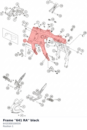 Diagram preview: Frame ''641 RA'' black (6410300100030)