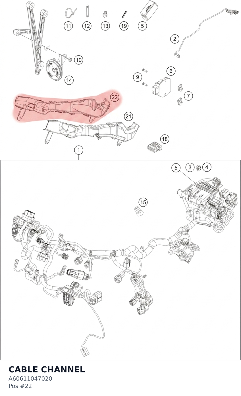 Diagram preview: CABLE CHANNEL (A60611047020)