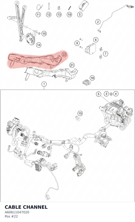 Diagram preview: CABLE CHANNEL (A60611047020)