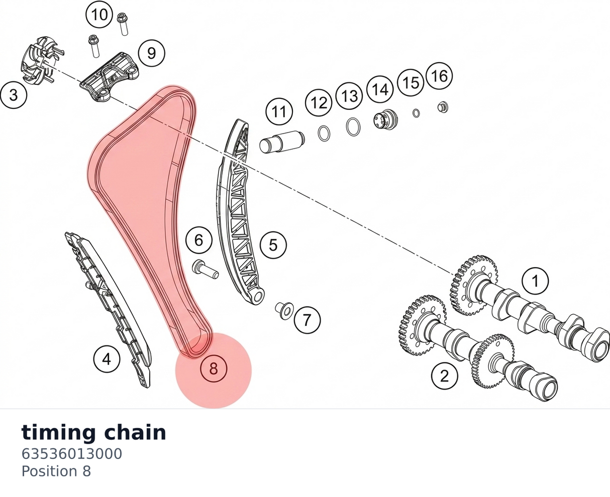 Diagram preview: timing chain (63536013000)