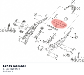 Diagram preview: Cross member (6410300200430)