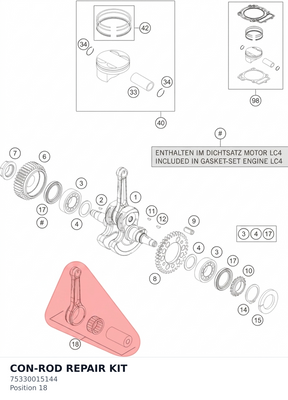 Diagram preview: CON-ROD REPAIR KIT (75330015144)