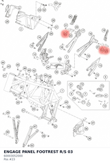 Diagram preview: ENGAGE PANEL FOOTREST R/S   03 (60003052000)