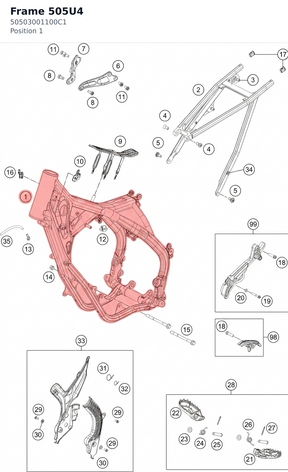 Diagram preview: Frame 505U4 (50503001100C1)