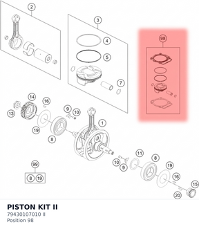 Diagram preview: PISTON KIT II (79430107010 II)