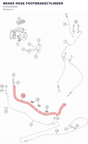 Diagram preview: BRAKE HOSE FOOTBRAKECYLINDER (61442002000)