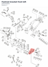 Diagram preview: Footrest bracket front left (93003038000)