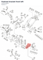 Diagram preview: Footrest bracket front left (93003038000)