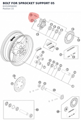 Diagram preview: BOLT FOR SPROCKET SUPPORT   05 (61010056000)