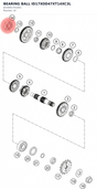 Diagram preview: BEARING BALL ID17XOD47XT14XC3L (J410001701401)