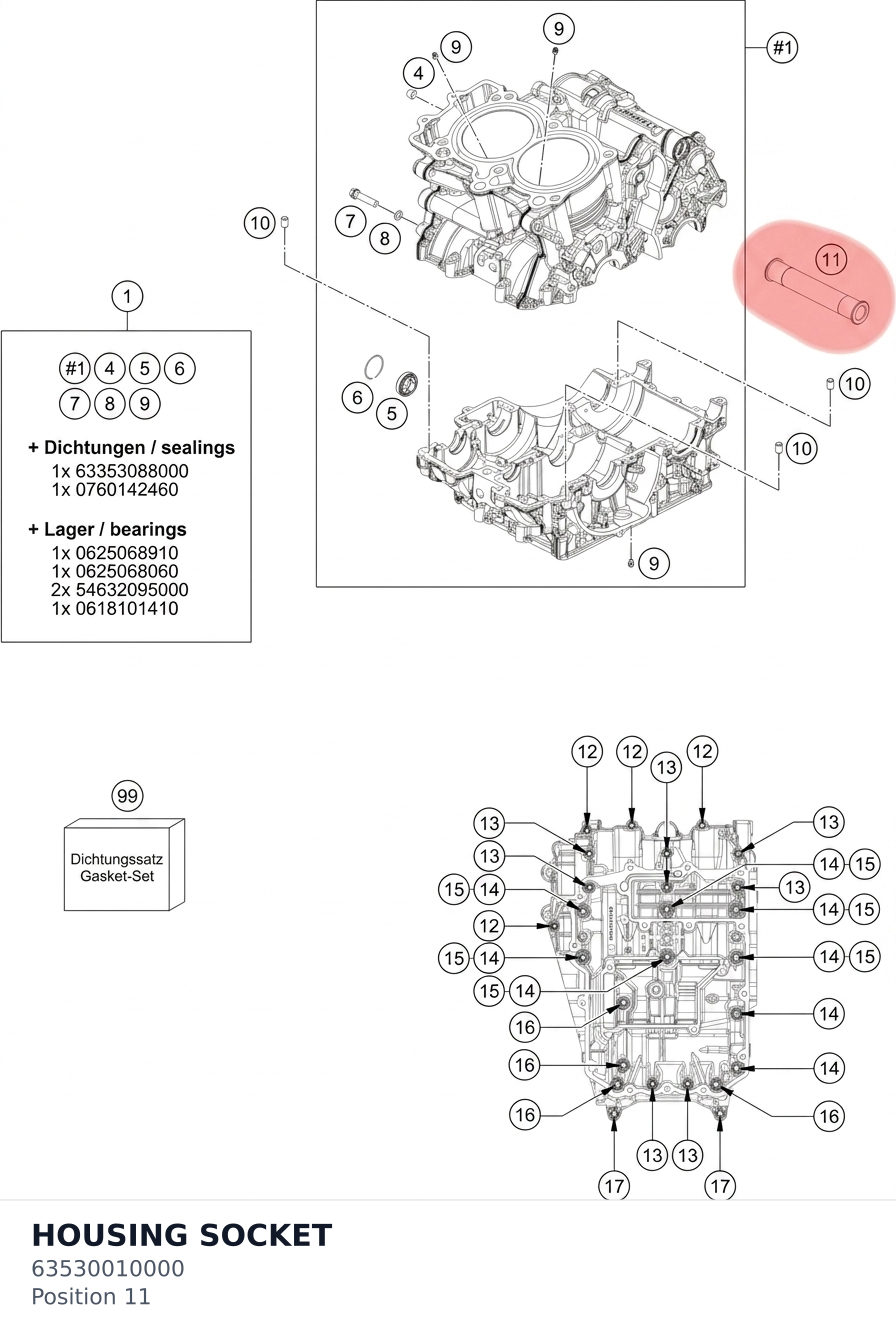Diagram preview: HOUSING SOCKET (63530010000)