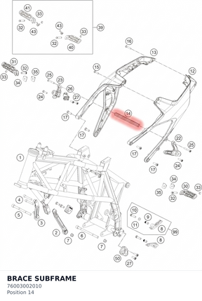 Diagram preview: BRACE SUBFRAME (76003002010)