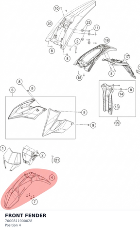 Diagram preview: FRONT FENDER (7000811000028)