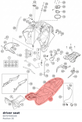 Diagram preview: driver seat (60707040100)