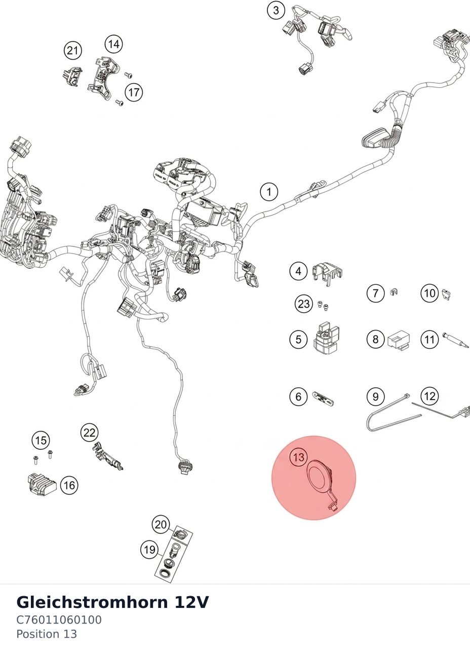 Diagram preview: Gleichstromhorn 12V (C76011060100)