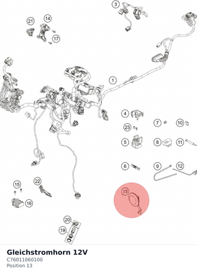 Diagram preview: Gleichstromhorn 12V (C76011060100)