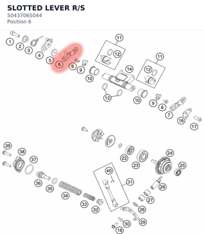 Diagram preview: SLOTTED LEVER R/S (50437065044)