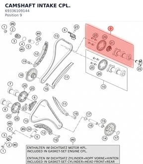 Diagram preview: CAMSHAFT INTAKE CPL. (69336109144)