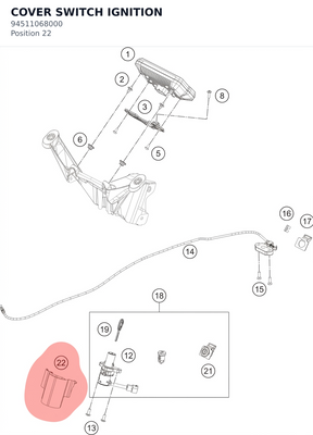 Diagram preview: COVER SWITCH IGNITION (94511068000)