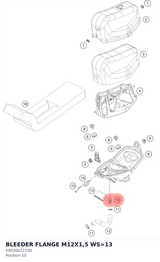 Diagram preview: BLEEDER FLANGE M12X1,5 WS=13 (59030022100)