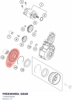 Diagram preview: FREEWHEEL GEAR (77840020000)