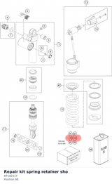 Diagram preview: Repair kit spring retainer sho (RP10031T)