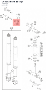 Diagram preview: LD clamp D23 L 23 cmpl. (15080548S)