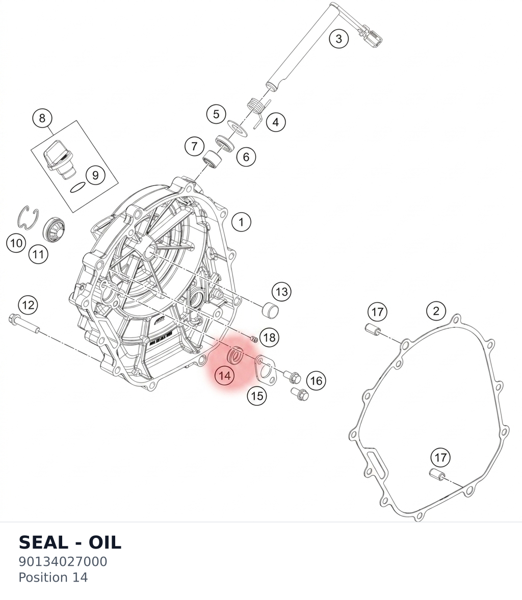 Diagram preview: SEAL - OIL (90134027000)