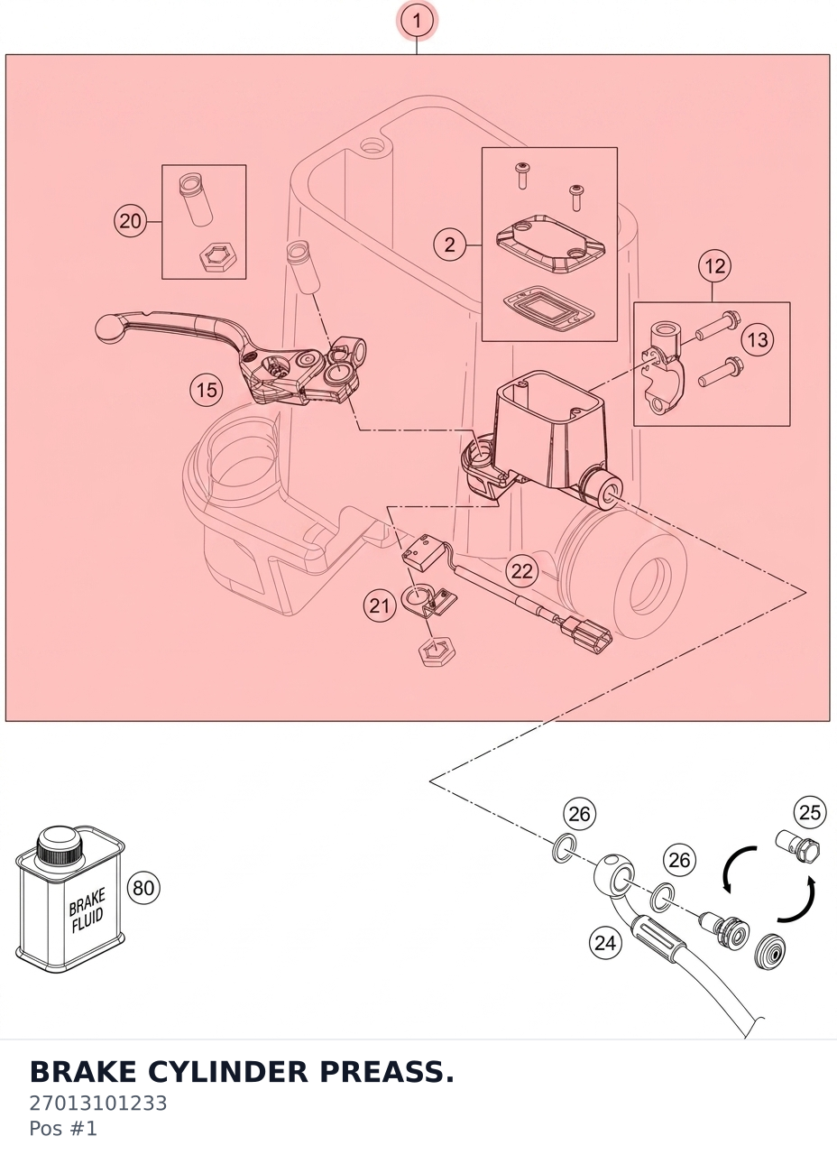 Diagram preview: BRAKE CYLINDER PREASS. (27013101233)