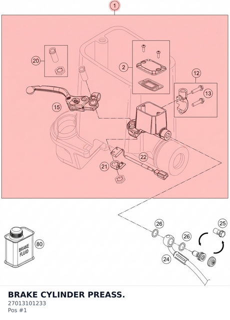 Diagram preview: BRAKE CYLINDER PREASS. (27013101233)