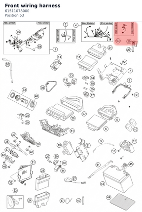 Diagram preview: Front wiring harness (61511078000)