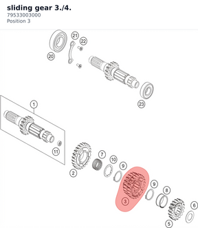 Diagram preview: sliding gear 3./4. (79533003000)