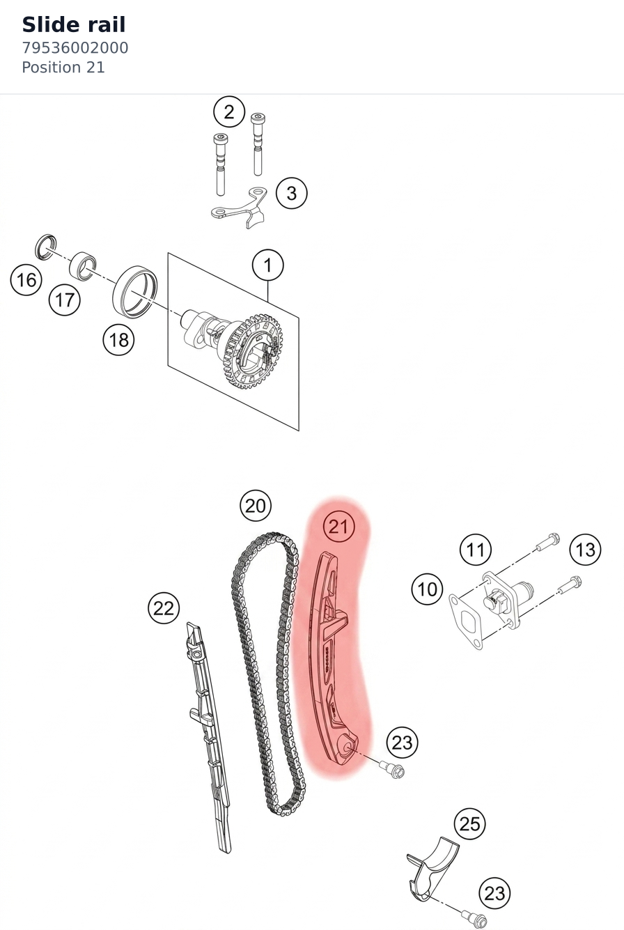 Diagram preview: Slide rail (79536002000)