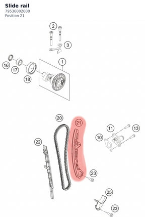 Diagram preview: Slide rail (79536002000)