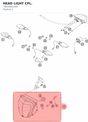Diagram preview: HEAD LIGHT CPL. (76014001044)