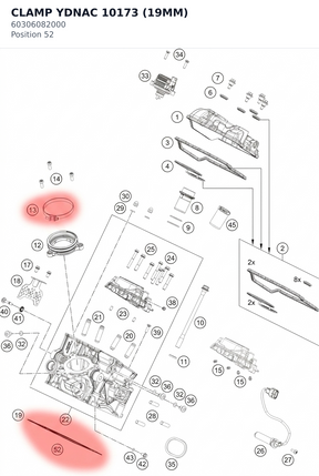 Diagram preview: CLAMP  YDNAC 10173 (19MM) (60306082000)