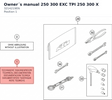 Diagram preview: Owner´s manual 250 300 EXC TPI 250 300 X (3214219EN)
