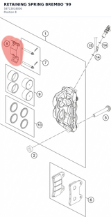 Diagram preview: RETAINING SPRING BREMBO    '99 (58713018000)