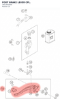 Diagram preview: FOOT BRAKE LEVER CPL. (79013050044)