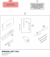 Diagram preview: MIRROR LEFT CPL. (61312040200)